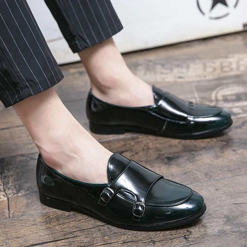Мокасины мужские без шнуровки кожаные туфли на плоской подошве уличная модная
