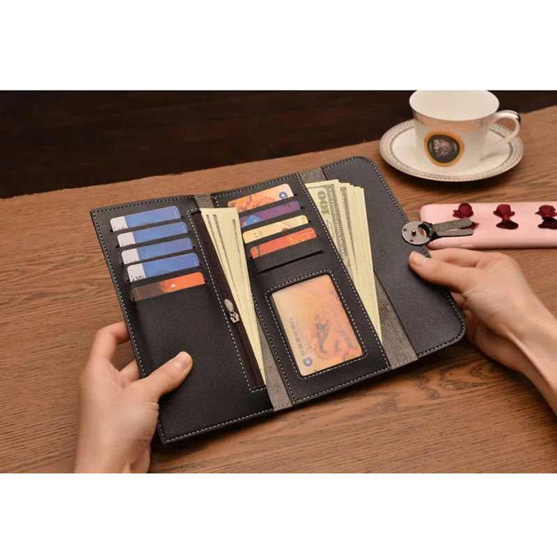 2019 женские кошельки тройного сложения держатель для карт и наличных новый