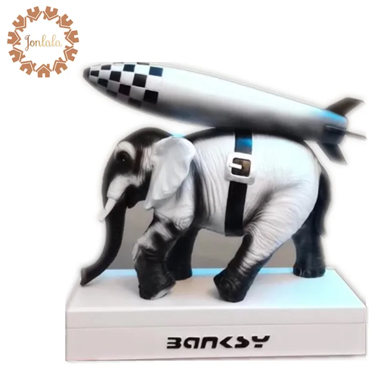 Современное искусство банкси слоны в войнах полистоун слон обратно ракеты