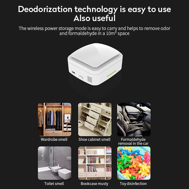 Бытовой портативный стерилизатор воздуха очиститель с USB аккумулятором озонатор