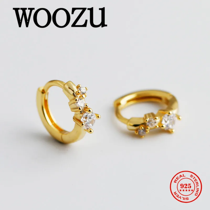 WOOZU Новое поступление из натуральной 925 стерлингового серебра паве Циркон