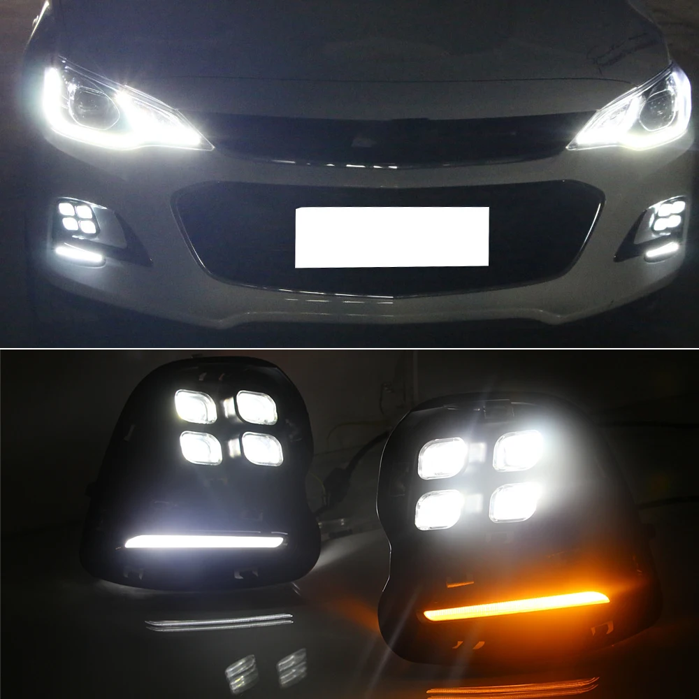 Автомобильные мигающие огни для Chevrolet Rider 2016 2017 2018 12 В ABS светодиодные дневные