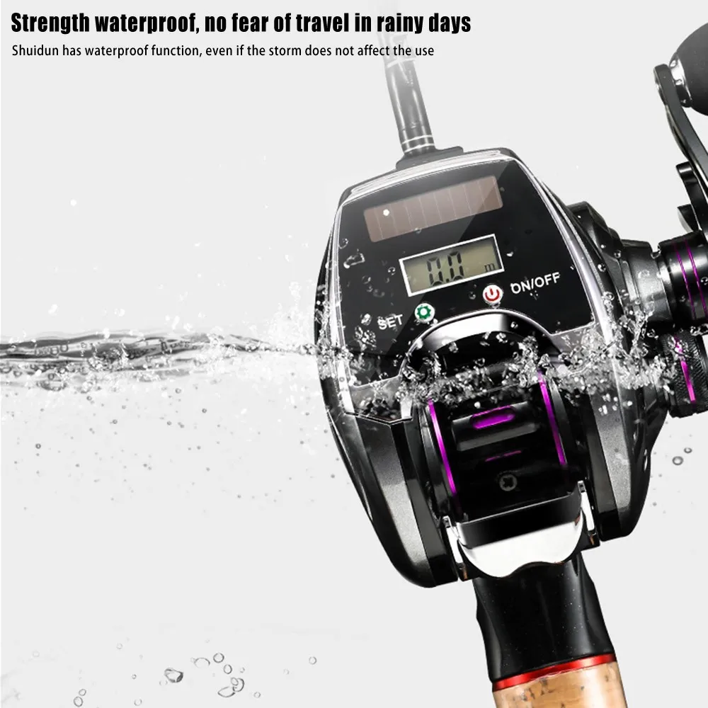 

Display Electronic Fishing Reel High Speed Water Depth Measurement Bait Casting Reel Fishing Tool