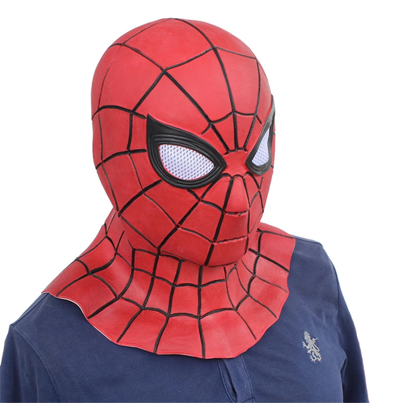 Красный человек-паук латекс унисекс фильм косплей аниме костюм реквизит