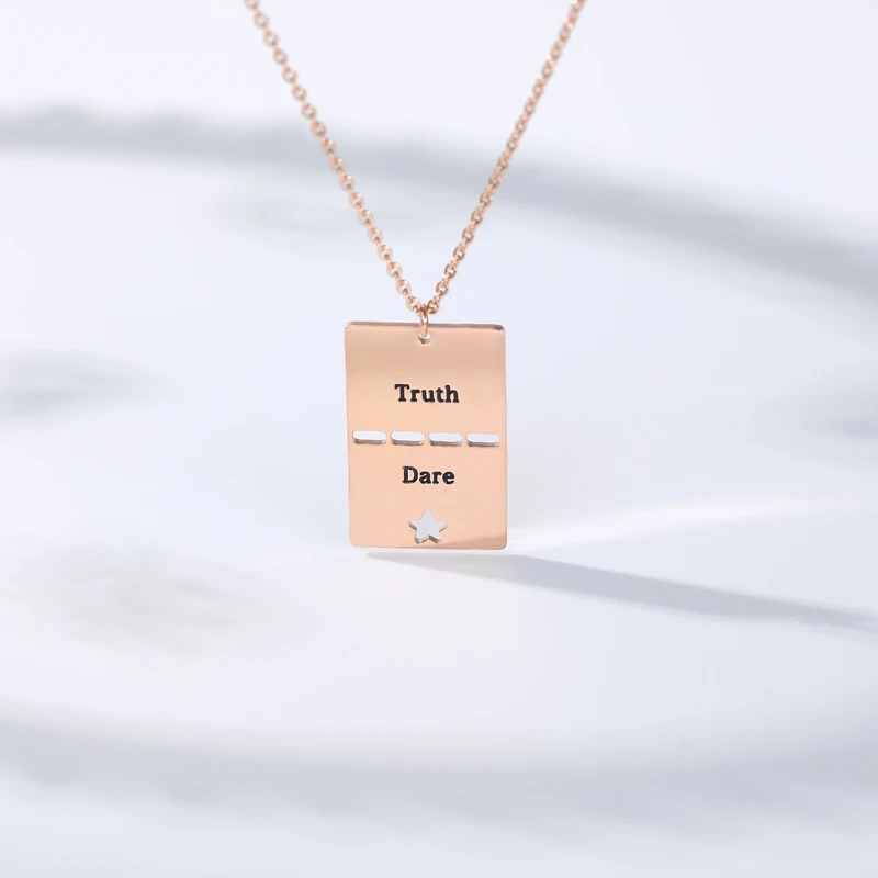 Женская подвеска с рисунком выгравированное слово подвески Женские Ювелирные