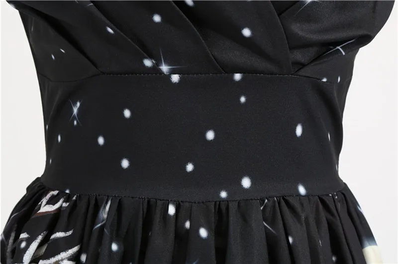 Женское платье большого размера с рождественским принтом винтажное вечернее