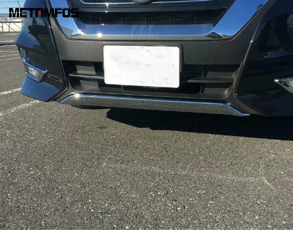 Хромированная накладка на передние и нижние бамперы для Nissan Serena 2016 2018 2019