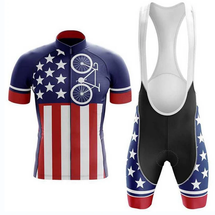

Summer Men's Cycling Jersey Set Short Sleeve Sport MTB Bicycle Bike Road Riding Set Clothing Bib Shorts