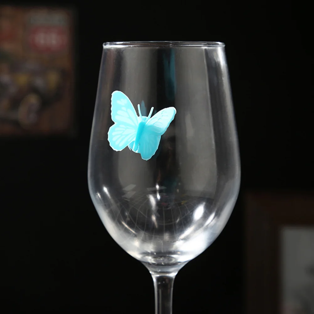 

20 Pcs/2 Packs Silicone Glass Marker Shape Identifier Charms with Suction Cup Drinking Cup Sign for Parties Banquet (