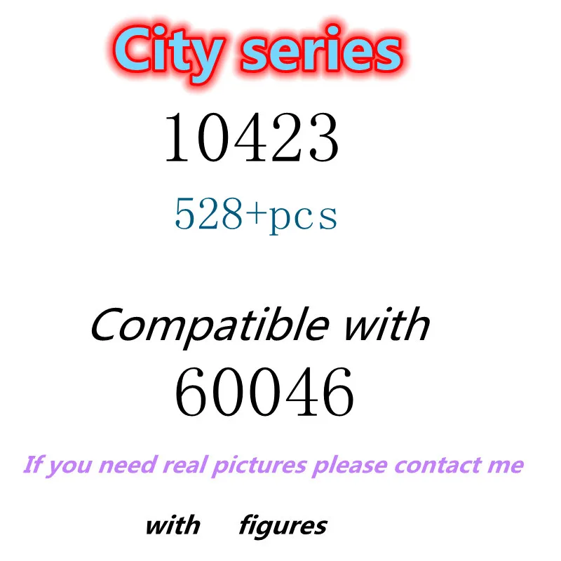 Bloques de construcci&oacute;n para ni&ntilde;os, juguete de ladrillos para armar, serie City, ideal para regalo, c&oacute;digo 528, compatible con 10423, 60046 piezas-0
