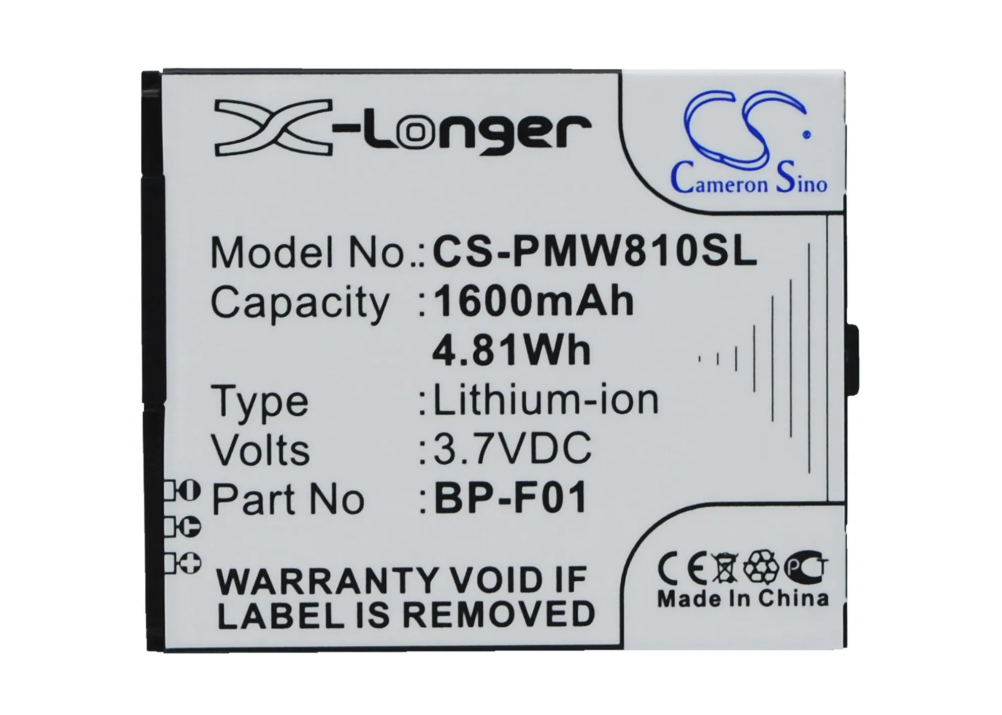 

CS 1300mAh / 4.81Wh battery for PHICOMM FWS610, FWS810 BP-F01
