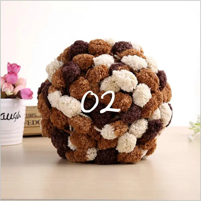 3 мяча * 130 г Толстая линия вязания крючком Цветущий шарф нить большой шарик