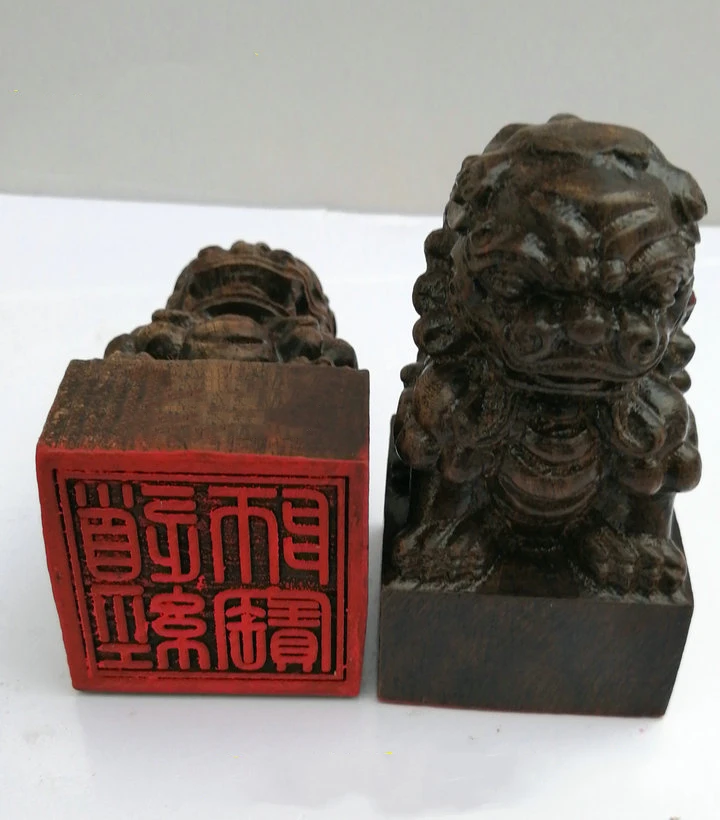 Taoist seal master's black вырезка из сандалового дерева lion Supply|Статуэтки и миниатюры| |