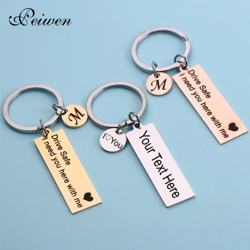 При индивидуальном заказе брелок с инициалами насквозь A-Z 26 буквой для Для мужчин