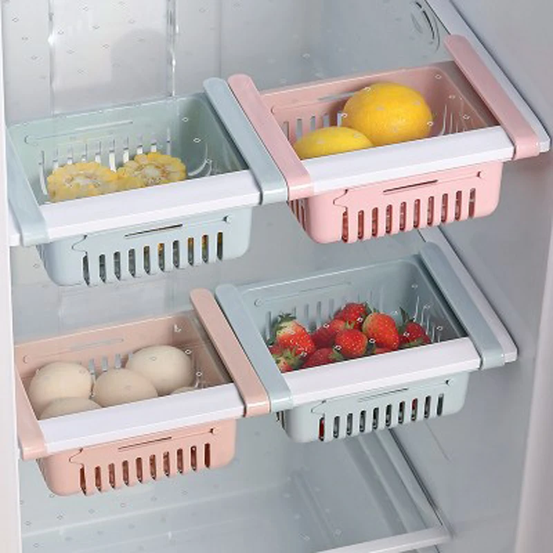 Kitchen smart storage rack Refrigerator partition layer sorting basket large space compartments dropshipping provide | Дом и сад
