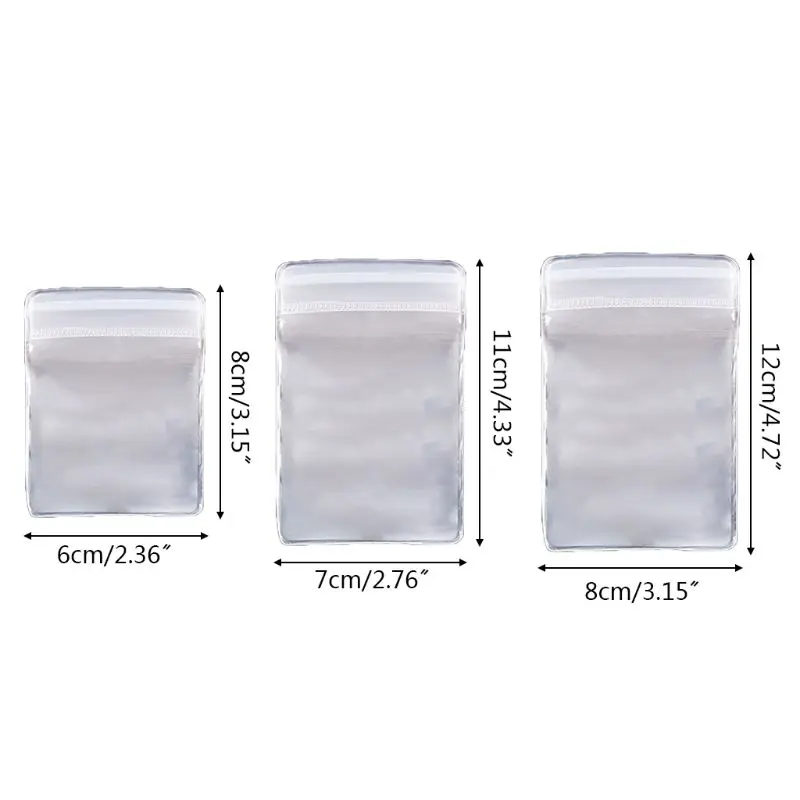 

Clear Jewelry Bag Resealable Zipper Plastic Grip Seal Pack for Bracelet Earrings E15E