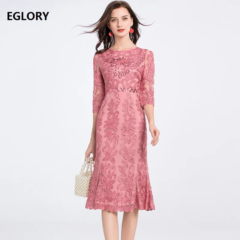

XXXXL Dress Vestidos 2019 Autumn Sexy Party Mermaid Dresses Women Allover Appliques Embroidery Sequined Dress Green Red Pink