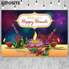 Красочные огни Diwali фон праздник семейный декор стола баннер фото на заказ ребенок день рождения Виниловый фон