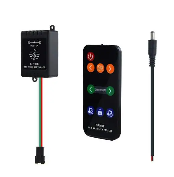 Светодиодный пиксель регулятор линейного светильника SP110E Bluetooth SP106E SP107E музыка Wi-Fi пульт дистанционного управления для WS2811 WS2812B APA102 WS2801 - Цвет: sp106e