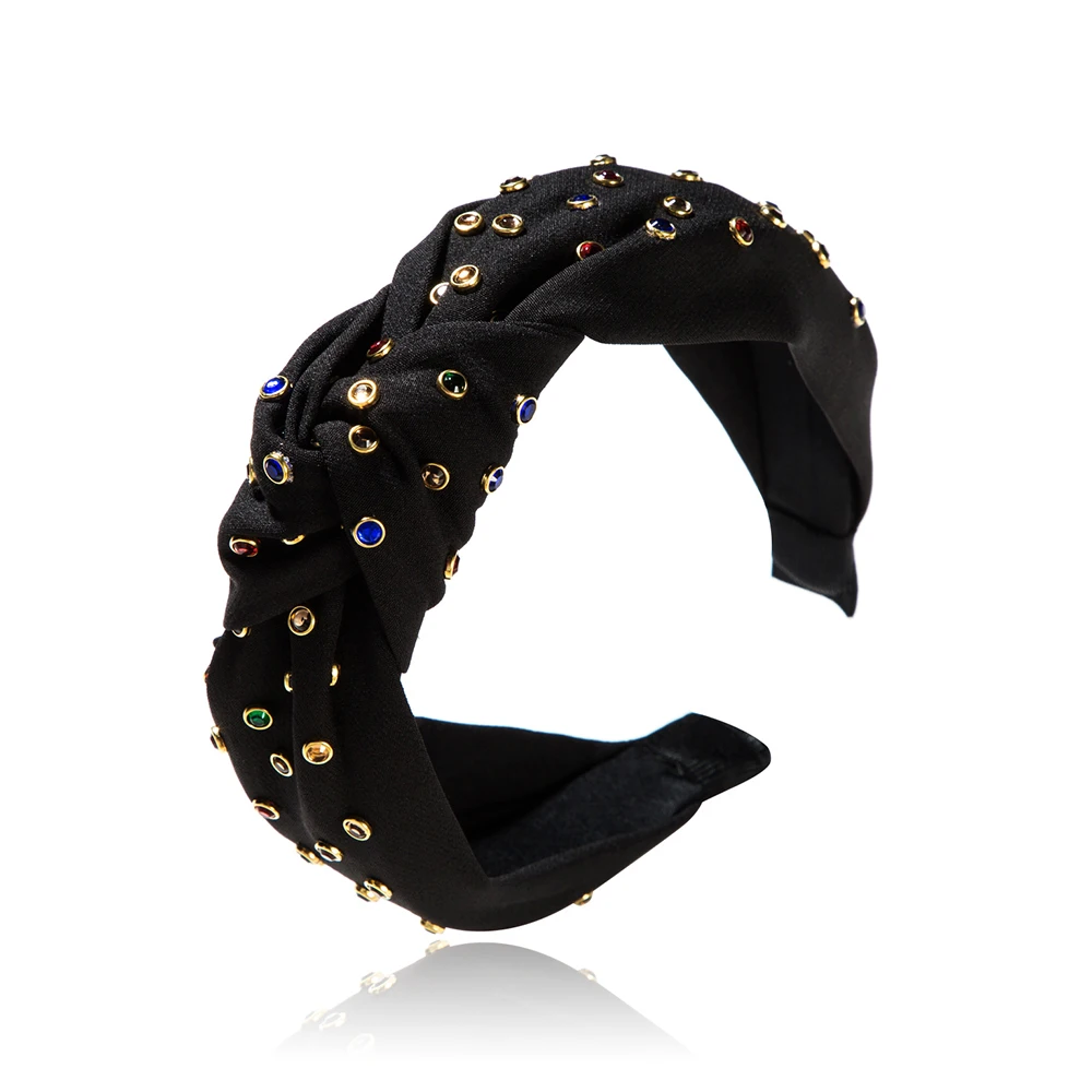 AINAMEISI богемные головные уборы однотонные мягкие бархатные широкие повязки для