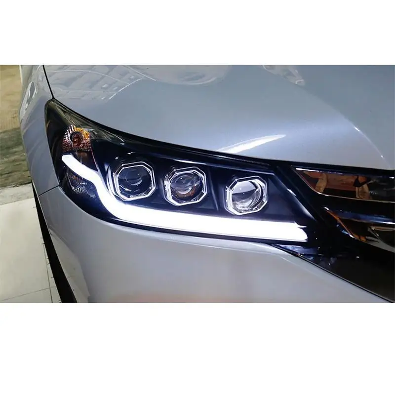 Сигнальные Автомобильные светодиодные Drl Cob дневные ходовые наружные фары передние противотуманные задние Автомобильные фары в сборе 16 17 для Honda Accord