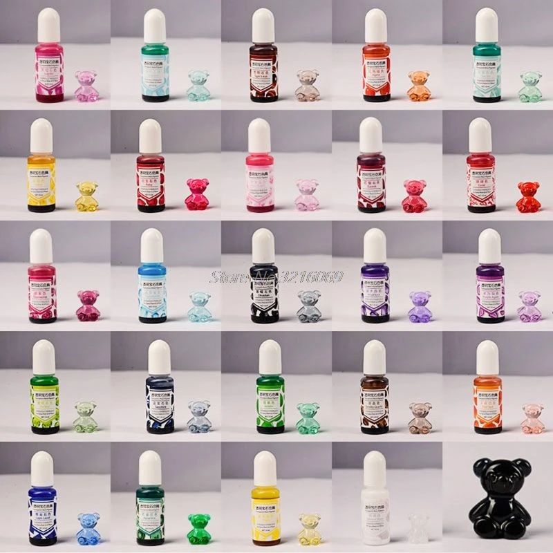 24 цвета эпоксидная смола УФ драгоценный камень пигментная жидкость полимерная