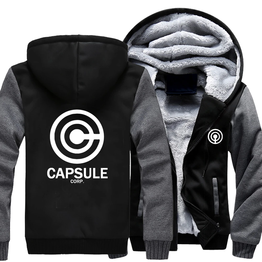 

Winter CAPSULE Logo Mens Fleece Hoodies Casual Sweatshirts Hoody Zipper Jackets Sportswear Thicken Warm Outwear Sweatshirts