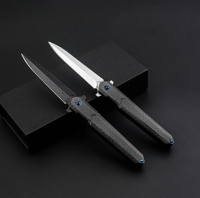 

Маленький карманный складной нож Excalibur M390, ручка из углеродного волокна, инструмент для кемпинга, охоты, выживания, тактические ножи для рыб...