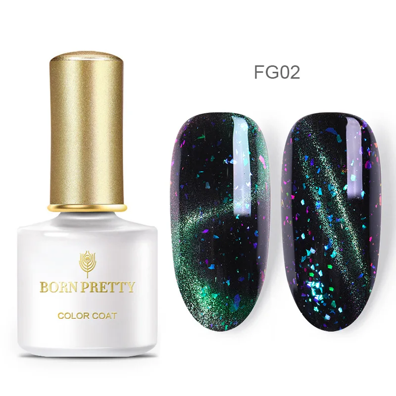 BP-FG02 BORN PRETTY градиент 3D Гель-лак для использования с магнитом 6 мл глаз хамелеона кота Ультрафиолетовый гель с блестками Сияющий эффект Гель-лак для нейл-арта лак - Цвет: BP-FG02