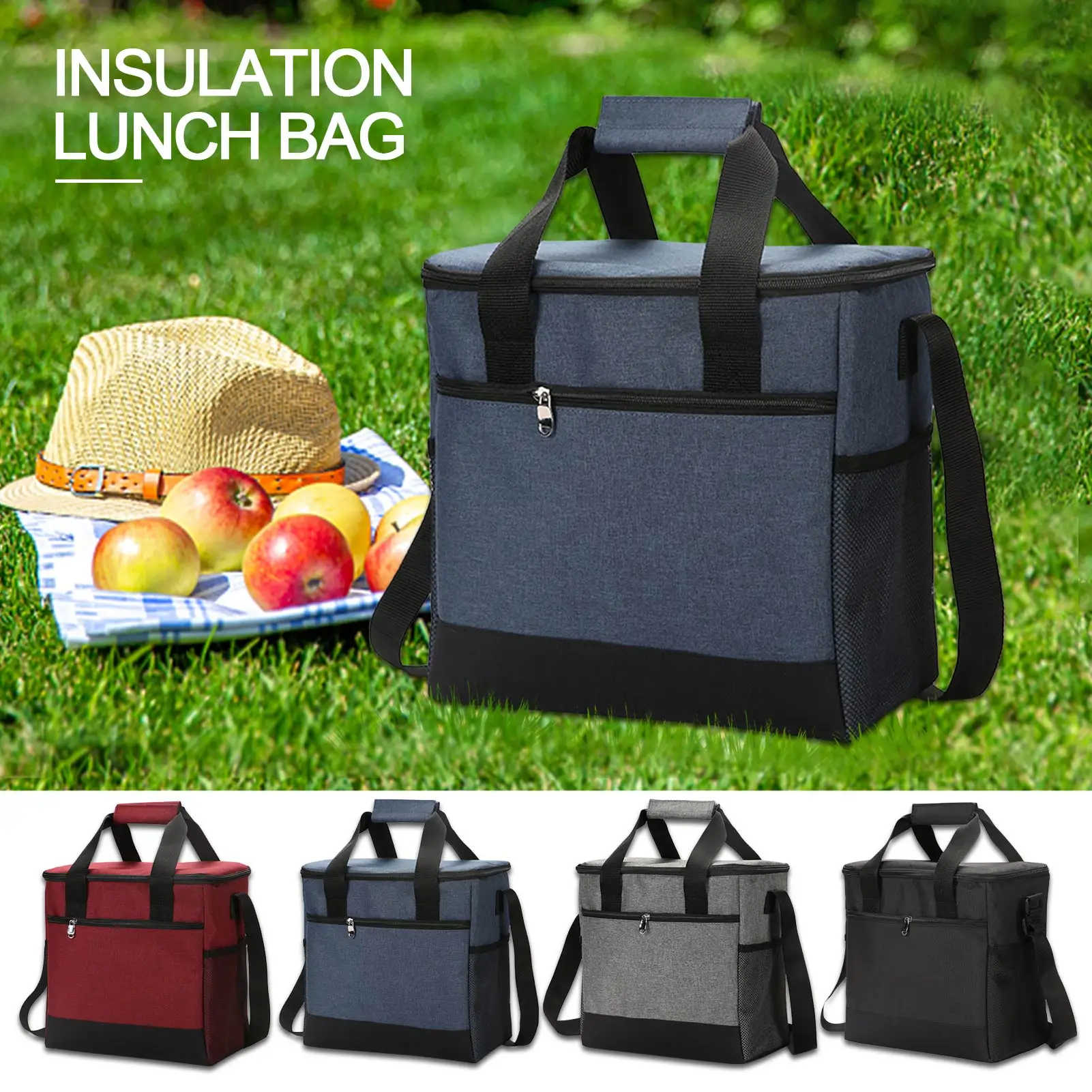 

Thicken Folding Fresh Keeping Waterproof Nylon Lunch Bag Cooler Bag For Steak Insulation Thermal Bag Picnic Insulation Ice Pack