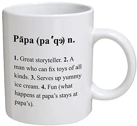 Забавная кружка-Papa дедушка определение-11 искусств-забавное вдохновляющее и