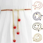 1 шт., 120 см, женский модный ремень, элегантная Талия, узкий ремень из сплава, модный винтажный ремень с полыми звеньями, однотонный ремень