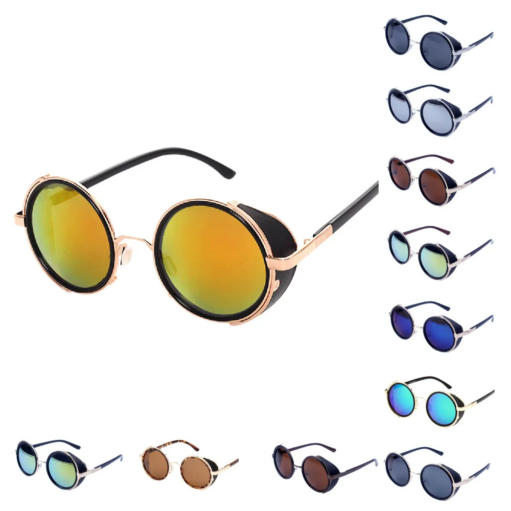 Женские и мужские модные винтажные очки в ретро стиле унисекс зеркальные линзы