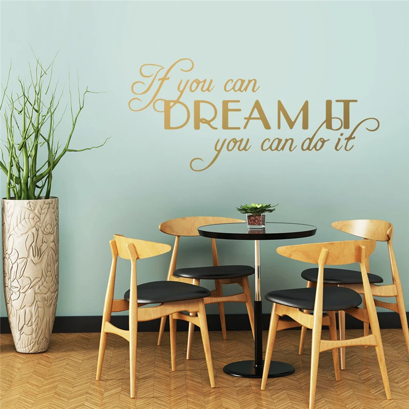 Вдохновляющее Наклейка Настенная Слова украшение для комнаты в эстетике