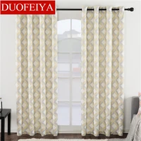 european style simple 2022 new thick and delicate jacquard balcony bay window curtains for living dining room bedroom