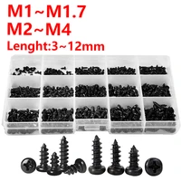 m1 m4 boxed black phillips pan head self tapping screw laptop small screw round head thread metric electronic assortment kit