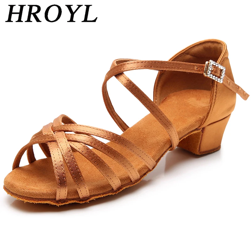 Новинка Детская обувь для латинских танцев Обувь бальных девочек EU24-42 Женская