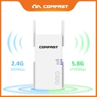 Comfast 2100 Мбитс Dual Band Беспроводной Wi-Fi ретрансляторВакуумный экстендерусилитель 5G дома Wi-Fi гигабитный RJ45 Порты и разъёмы маршрутизатор