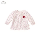 DBS18266 демисезонная Модная рубашка с принтом dave bella для маленьких девочек топы для малышей высококачественная одежда для детей