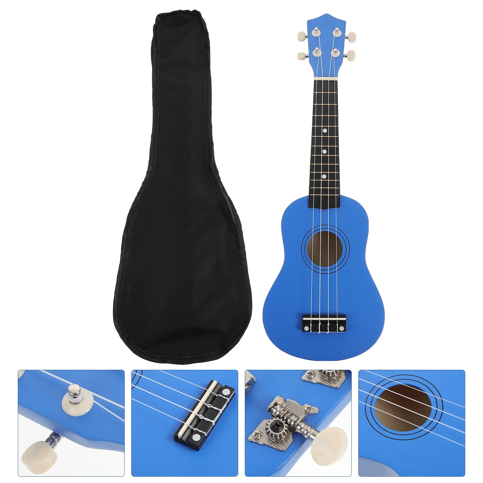 

1 комплект, детское укулеле, музыкальный инструмент для начинающих, гитара для детей, темно-синее
