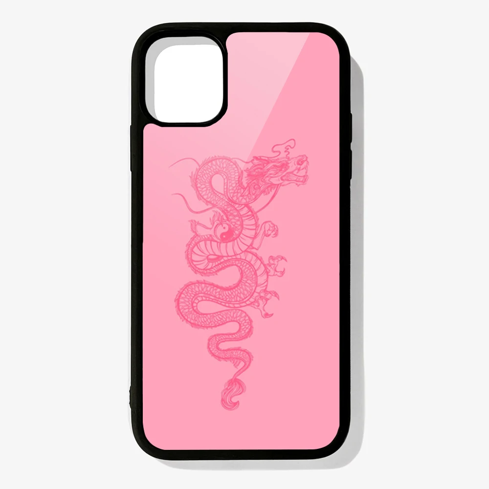 

Phone Case For IPhone 12 Mini 11 Pro XS Max X XR 6 7 8 Plus SE20 High Quality TPU Silicon Cover Pink Dragon
