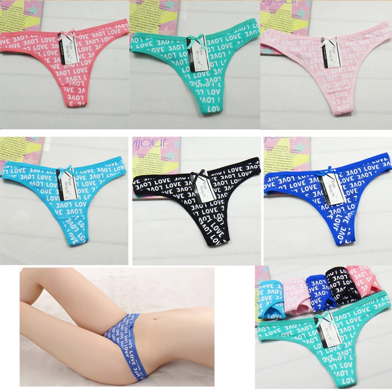 

Стринги женские из 95% хлопка с низкой посадкой, 12 шт./лот