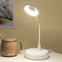 creative flexible eye protection usb portable led night light reading ring shape lights mobile power mini learning lamp
