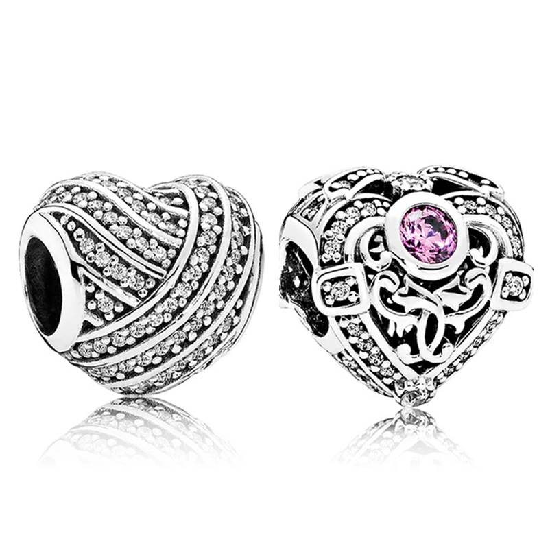 

Baofu New 925 Sterling Silver Beads Shiny Woven Love Mysterious Pattern Beaded Suitable For Ladies Original Bracelet DIY Jewelry