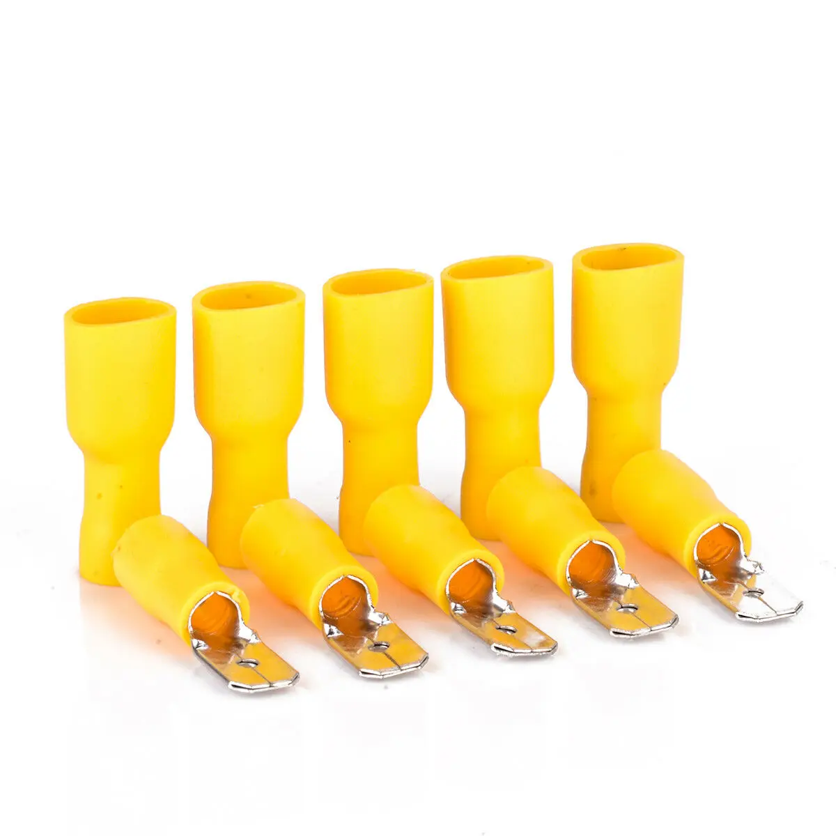 200/100PCS 12-10 AWG Female Male Cold Pressing Insulated Wire Cable Plug Electrical Crimp Spade Lug Terminals Connector | Обустройство