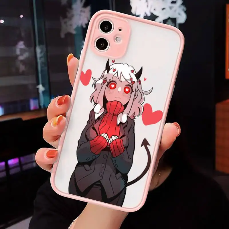 

Devil woman Phone Cases Matte Transparent for iPhone 7 8 11 12 s mini pro X XS XR MAX Plus cover funda