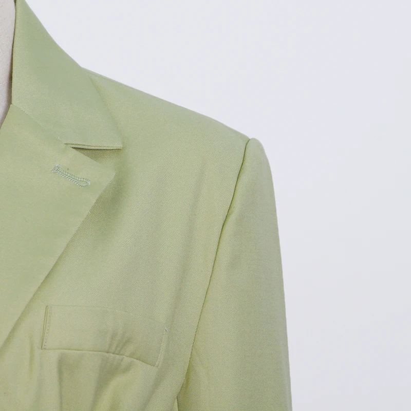 

Women Ruched Blazer Spring Autumn High Waist Tunic Casual Blazer Coat