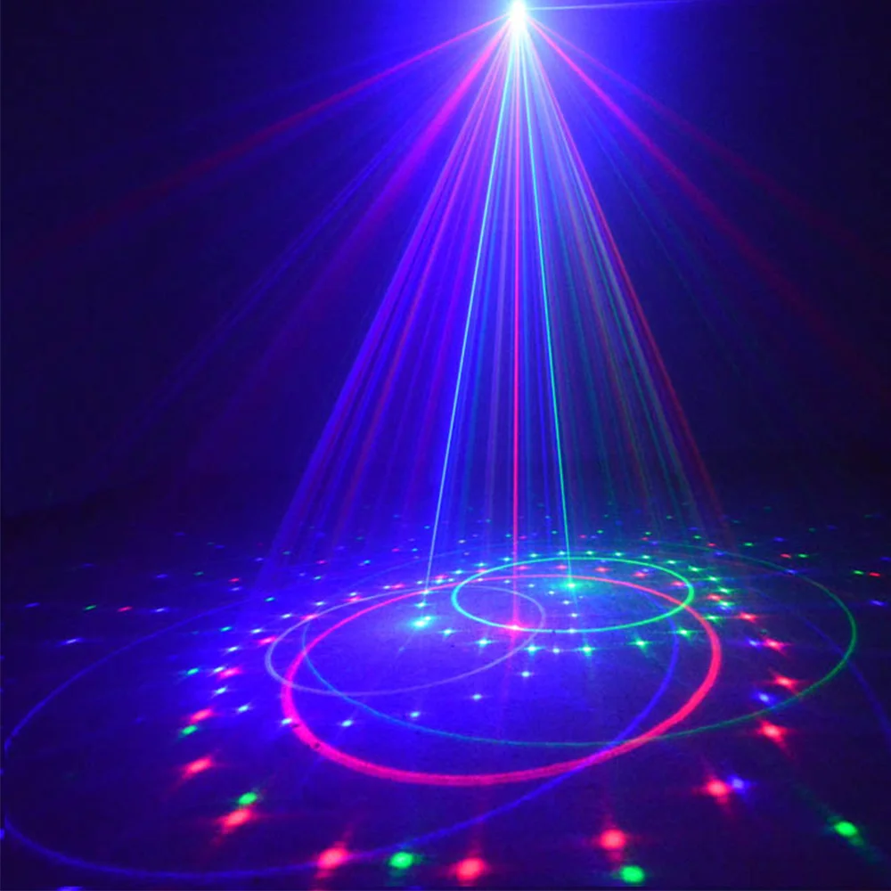RGB лазерный проектор 24 больших шаблона уличный светильник для сада