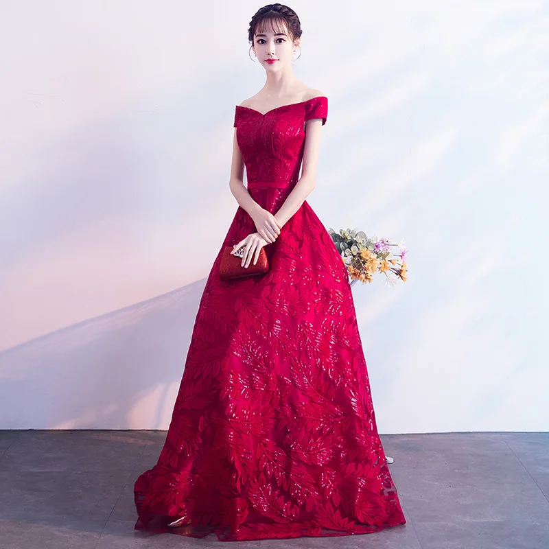 

Сексуальное платье с блестками для выпускного вечера с открытыми плечами, милое длинное вечернее платье трапециевидной формы для выпускно...