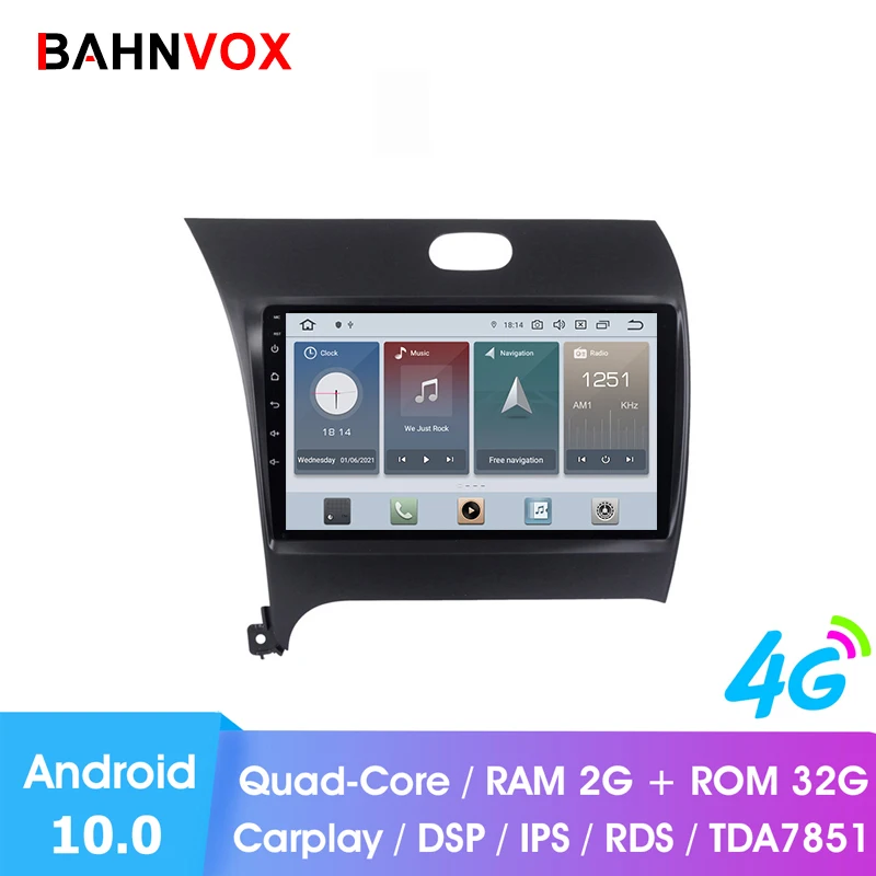 9 &quotandroid 10 0 RAM 2G Автомобильный gps dvd плеер для kia cerato k3 forte 2013 2016 автомобильный Радио